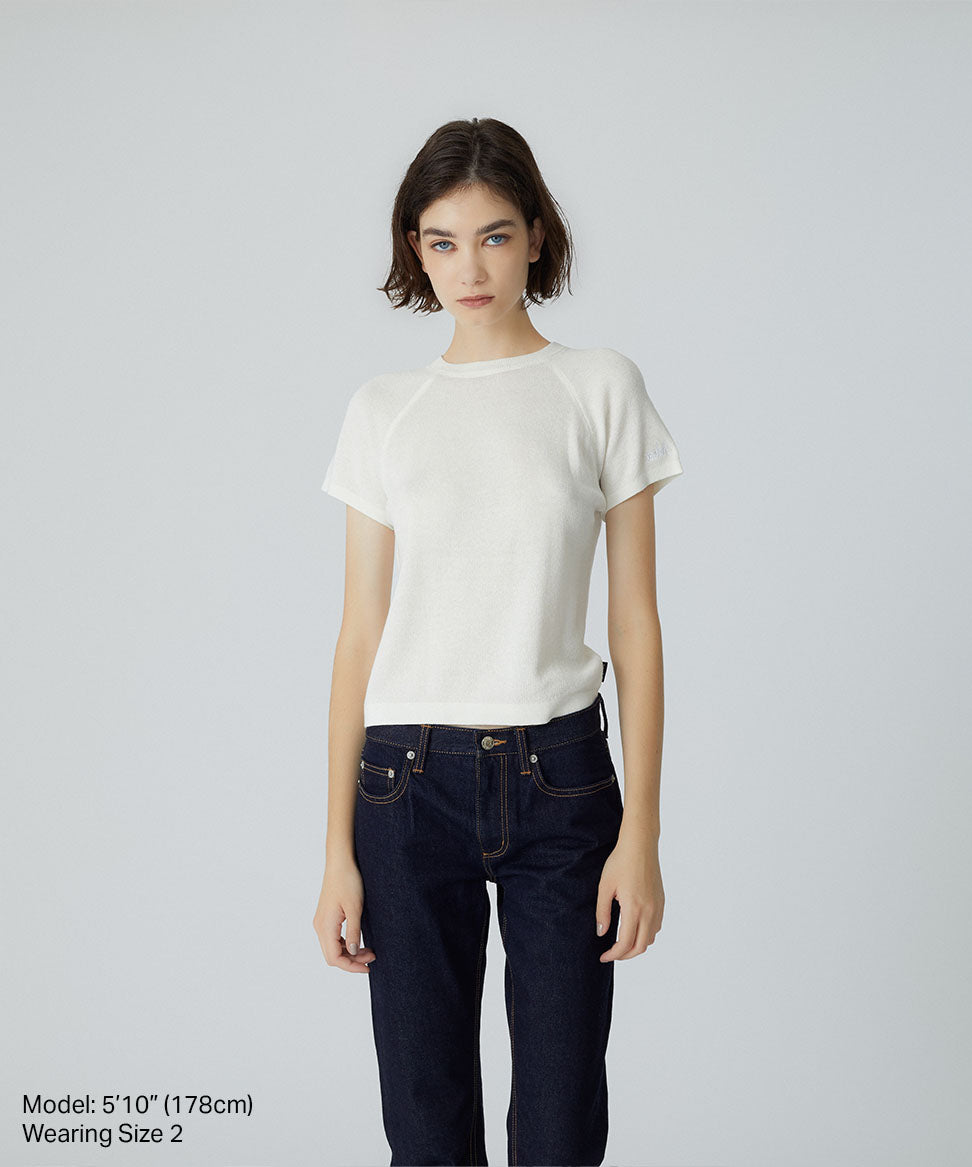 Sheer Knitted S/S Tee