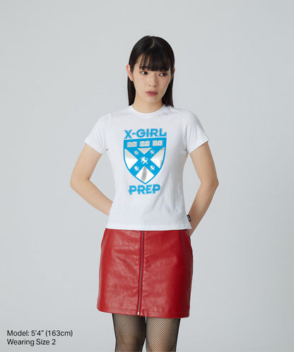 Faux Leather Zip Skirt