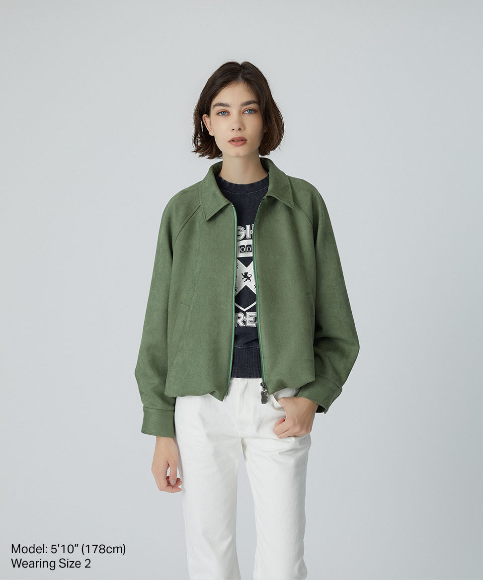 Faux Suede Trucker Jacket
