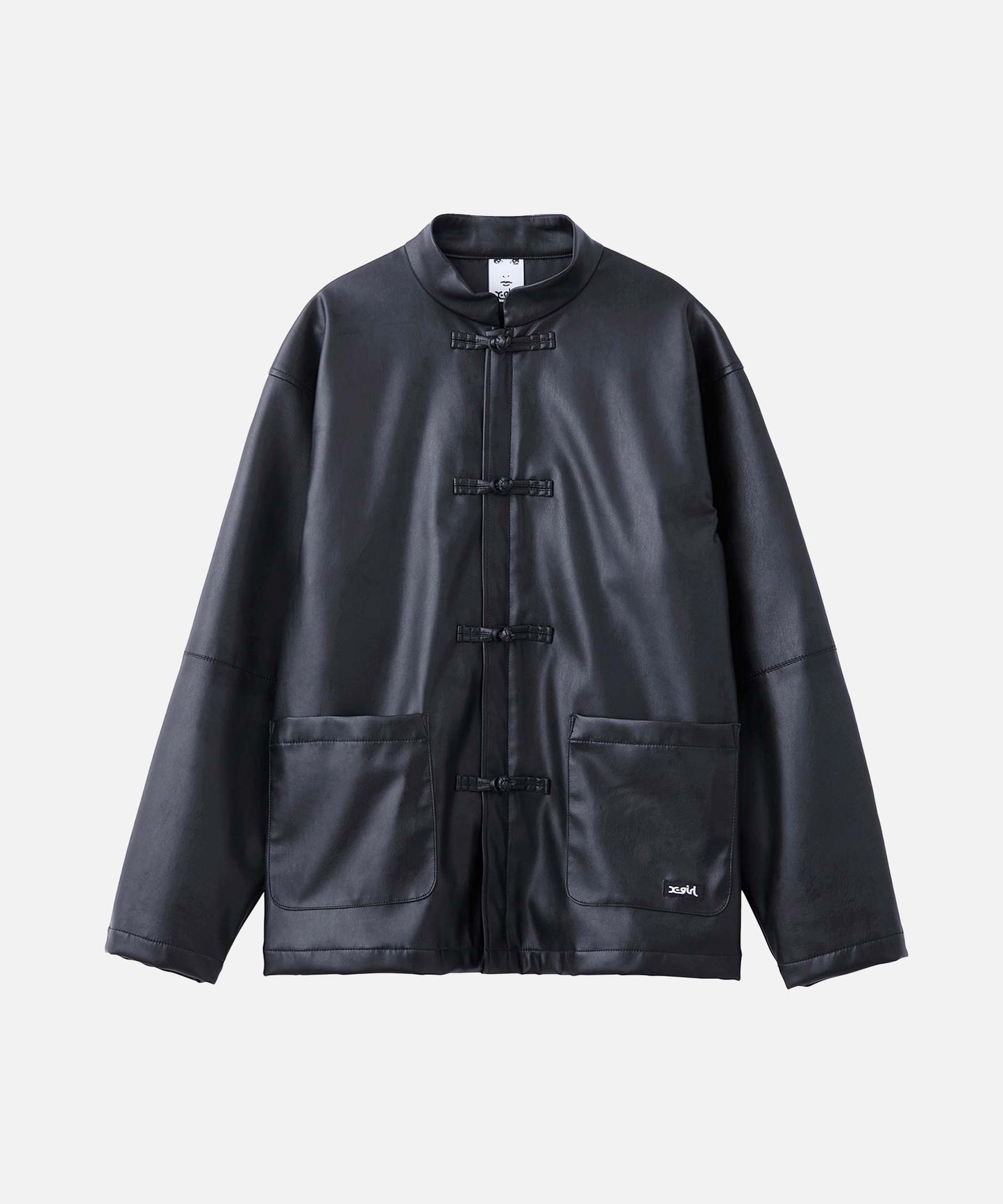 FAUX LEATHER CHINA JACKET