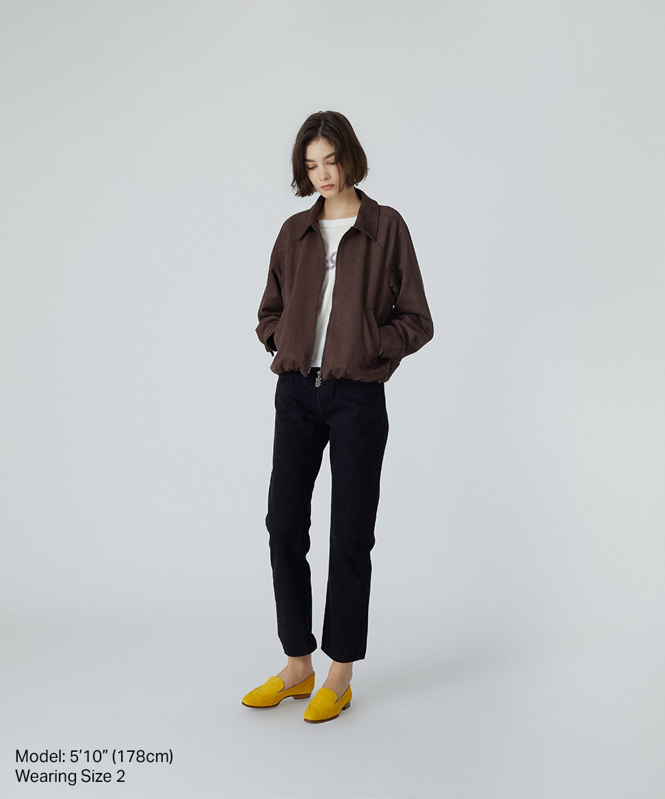Faux Suede Trucker Jacket