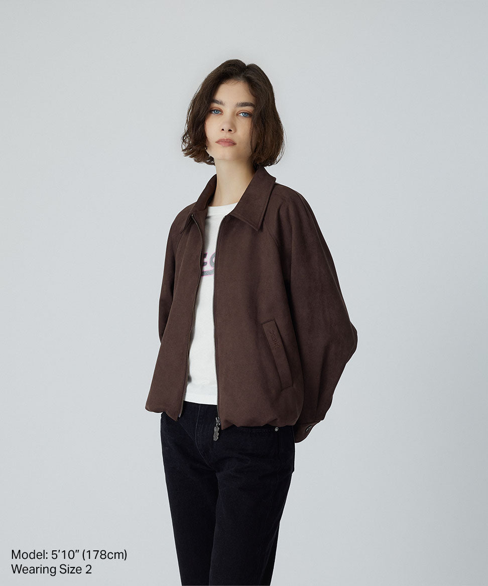Faux Suede Trucker Jacket