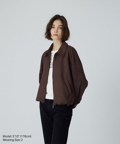 Faux Suede Trucker Jacket