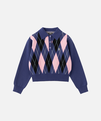 Argyle Knitted Polo