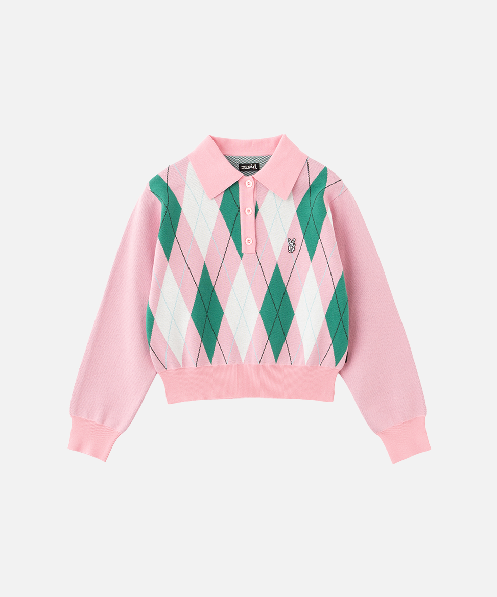 Argyle Knitted Polo