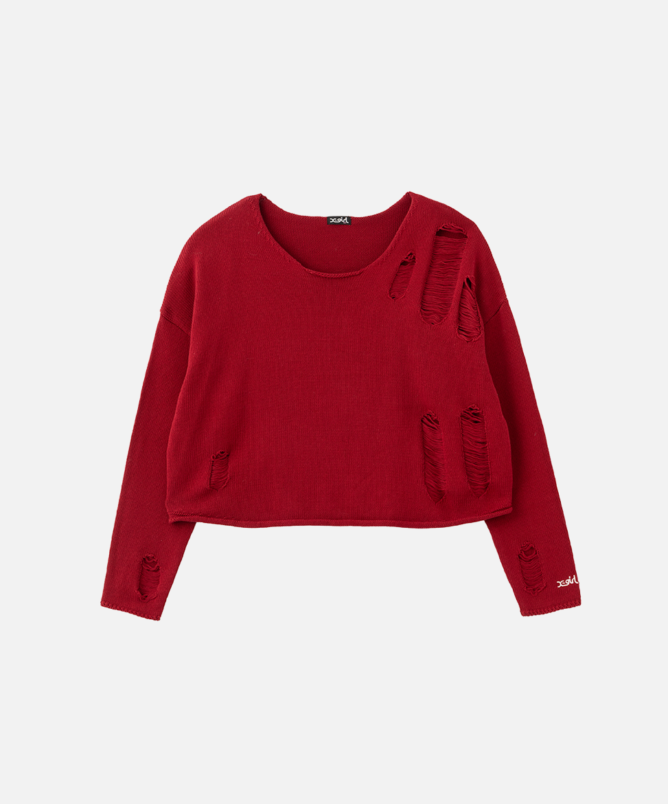 Distressed Knitted Sweater