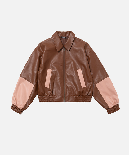 Faux Leather Trucker Jacket