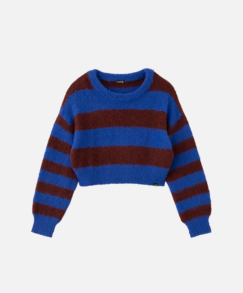 Grungy Knitted Striped Sweater
