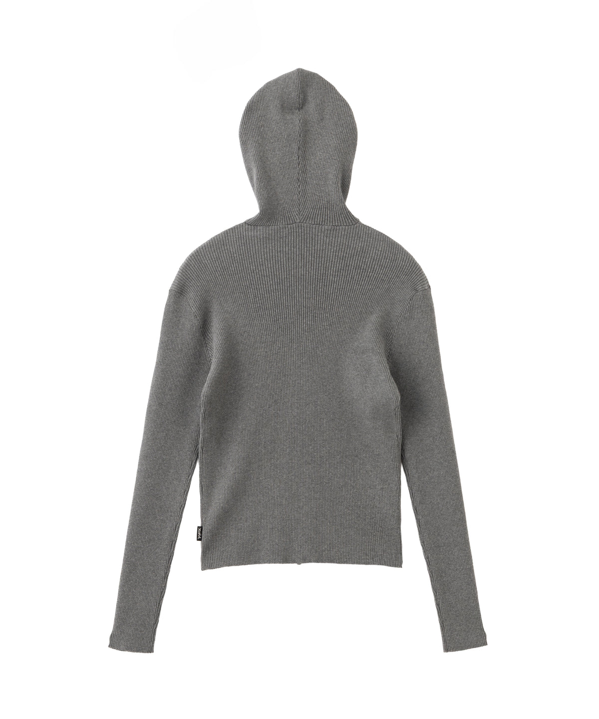 Rib-Knit Zip Hoodie