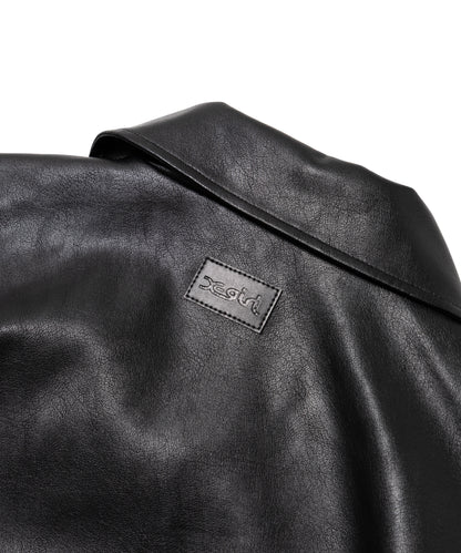 Faux Leather Trucker Jacket