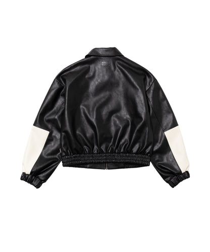 Faux Leather Trucker Jacket