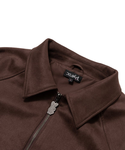 Faux Suede Trucker Jacket