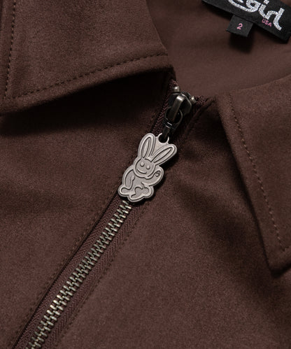 Faux Suede Trucker Jacket