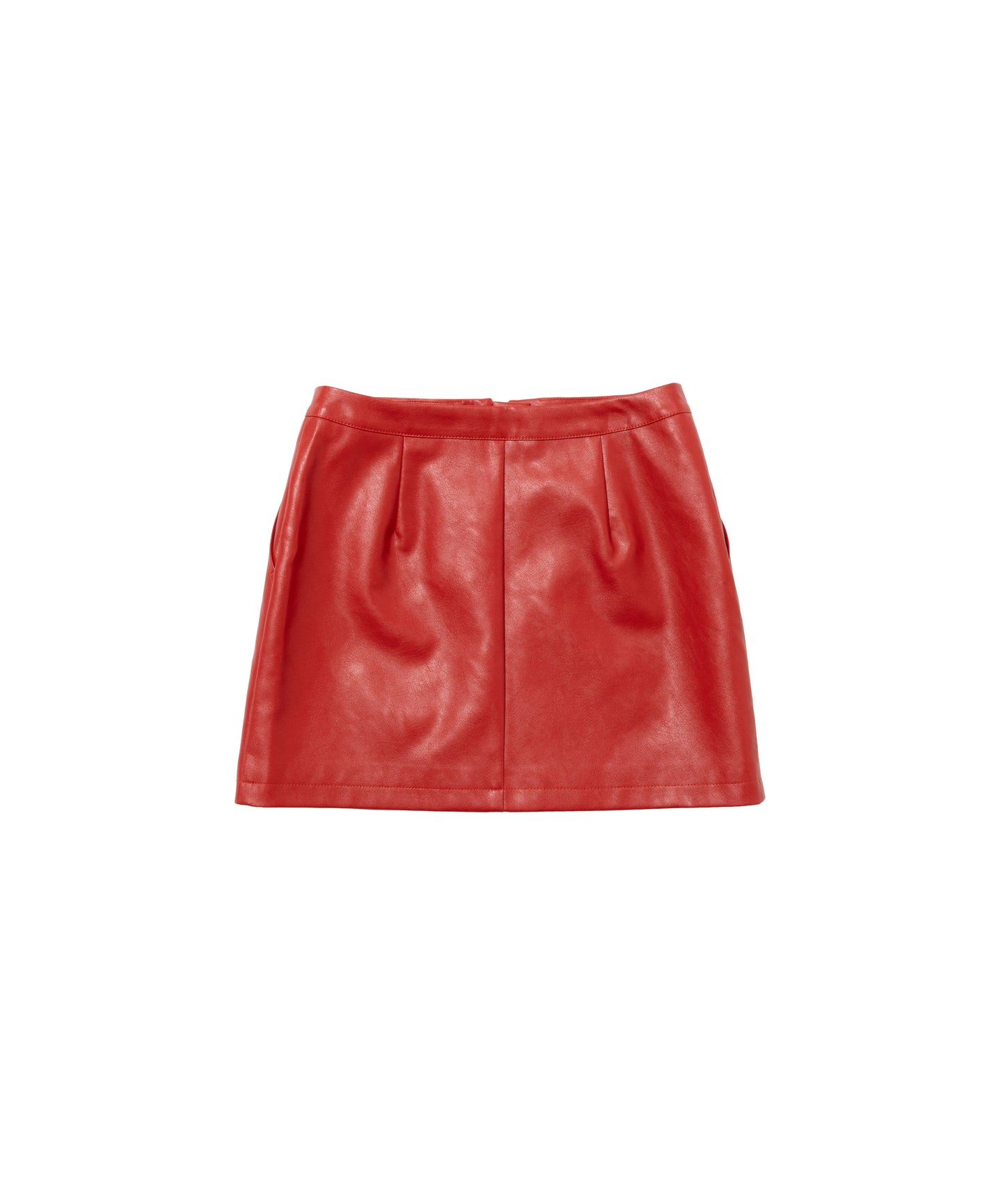 Faux Leather Zip Skirt
