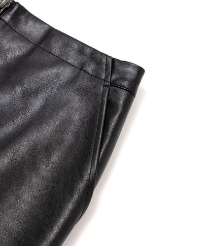 Faux Leather Zip Skirt