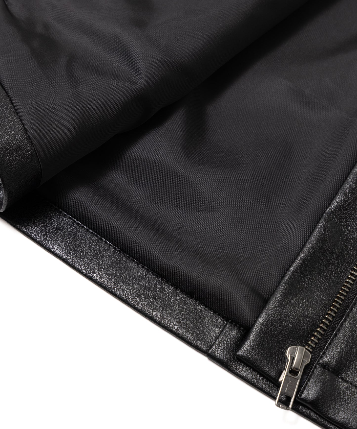 Faux Leather Zip Skirt