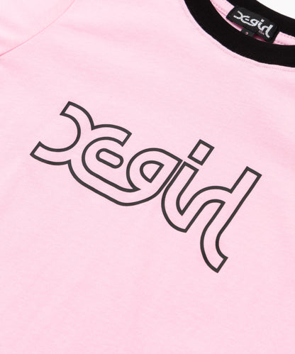 X-girl Logo Ringer S/S Tee