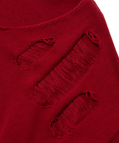 Distressed Knitted Sweater