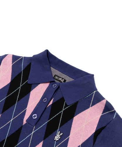 Argyle Knitted Polo