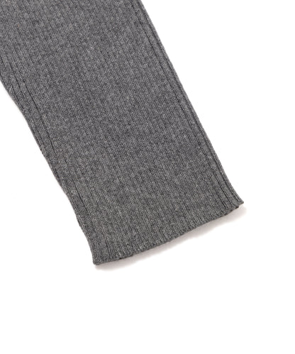 Rib-Knit Zip Hoodie