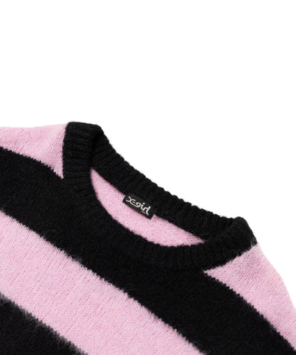 Grungy Knitted Striped Sweater