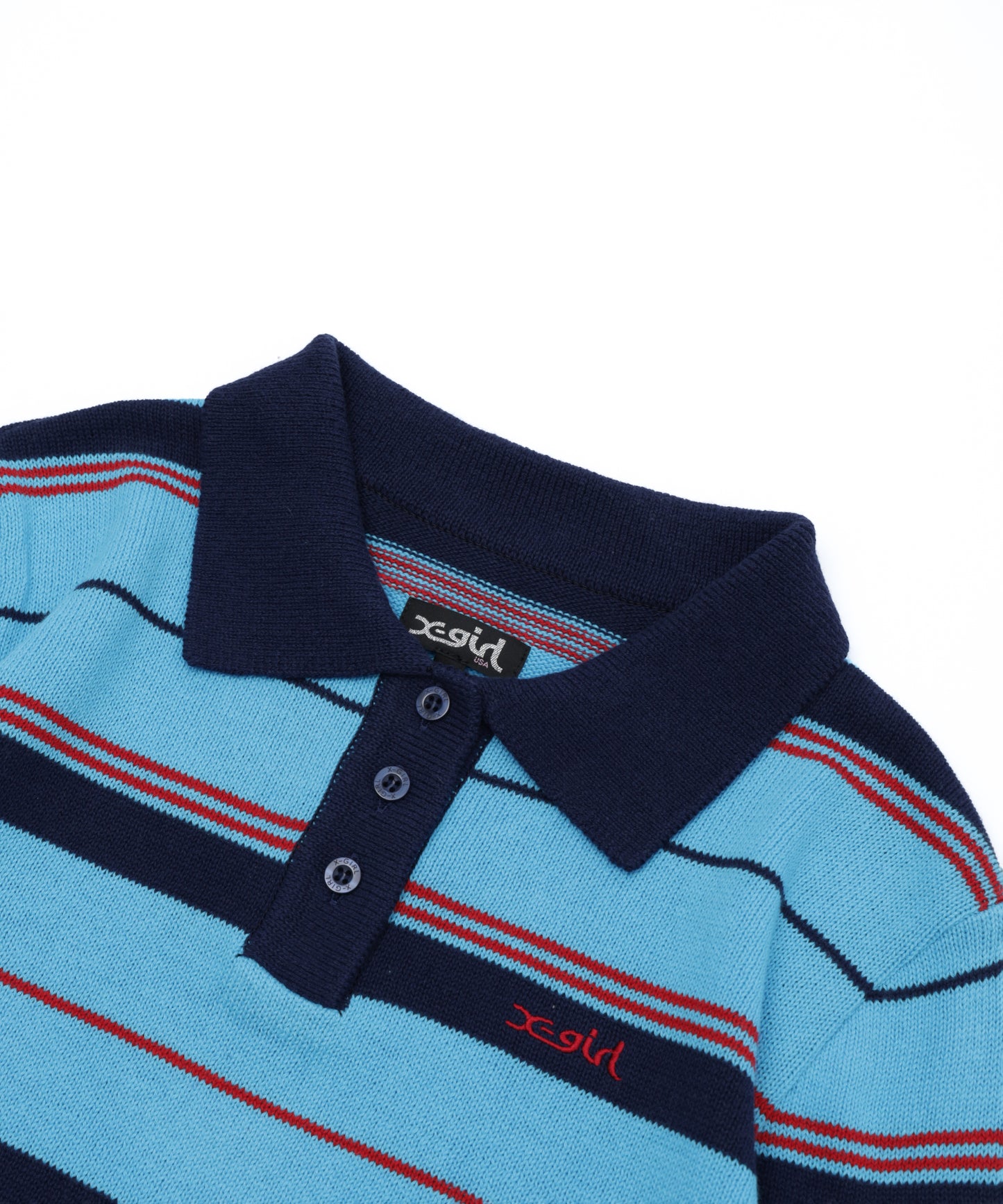 Striped Knitted L/S Polo