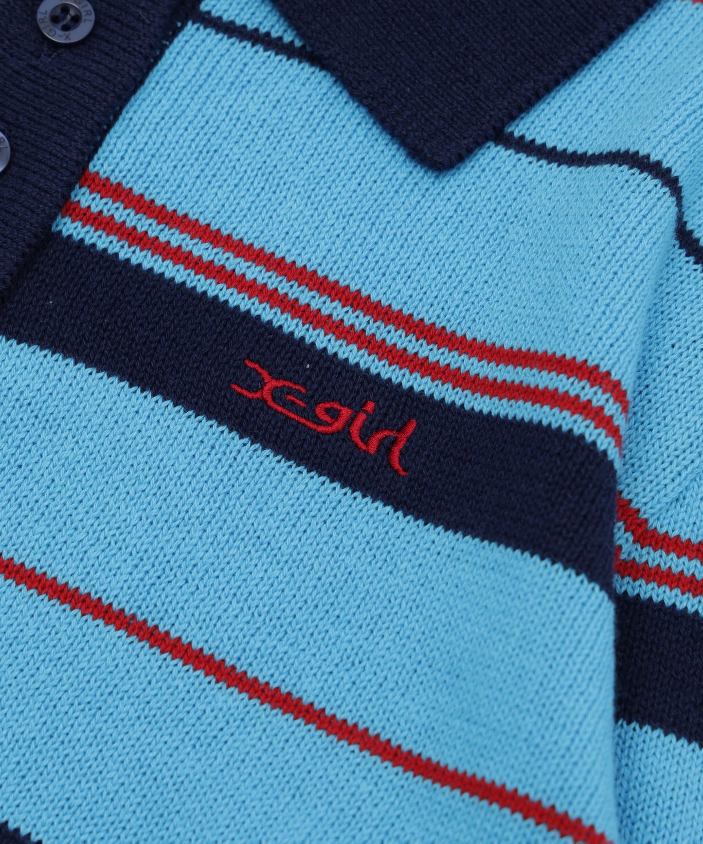 Striped Knitted L/S Polo