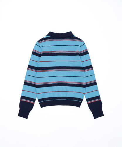 Striped Knitted L/S Polo