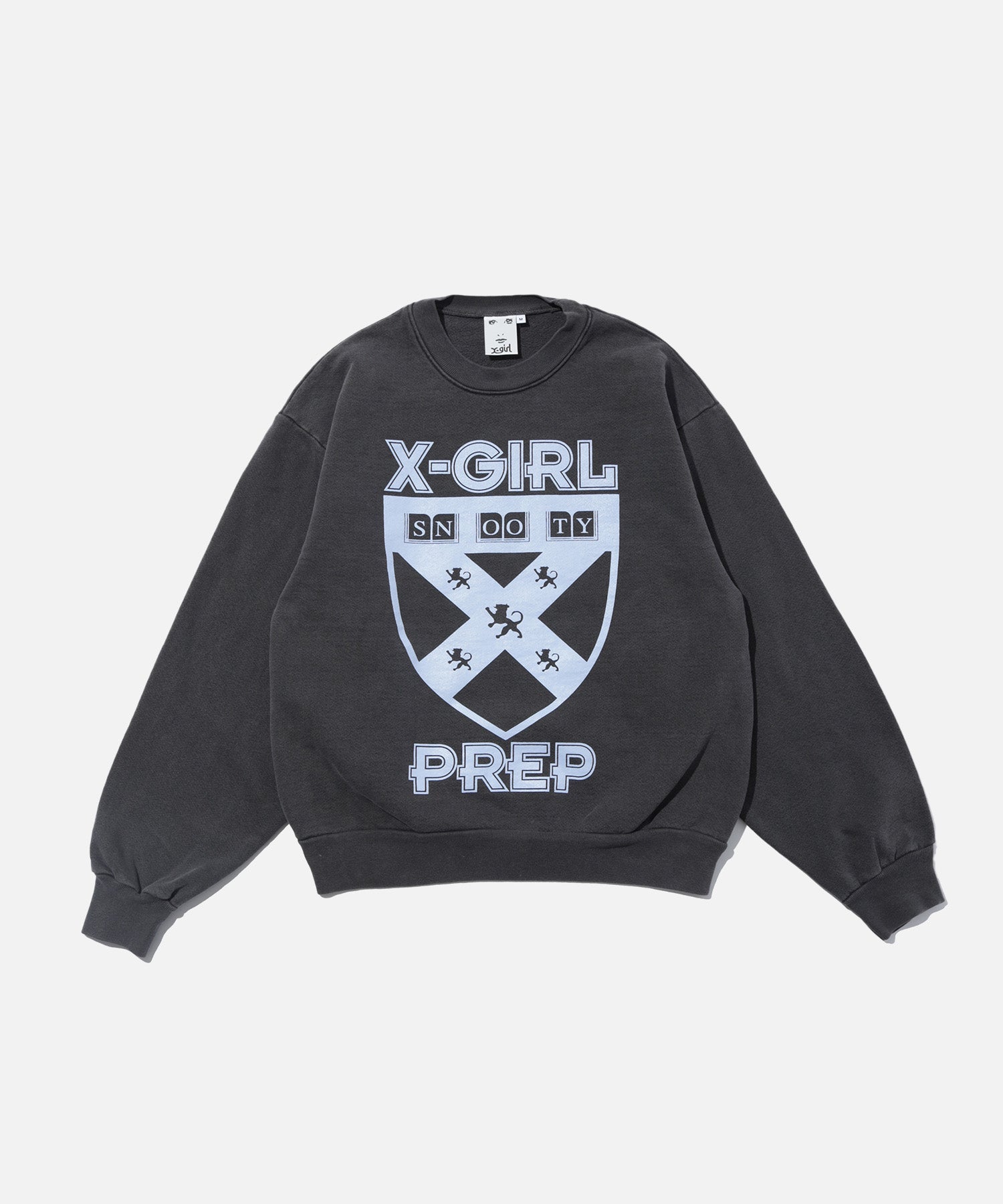 【X-girl】CREWNECK SWEAT PANEL Buy FELLVISHK Anime Girl Figure Sweater Graphic Long Sleeve