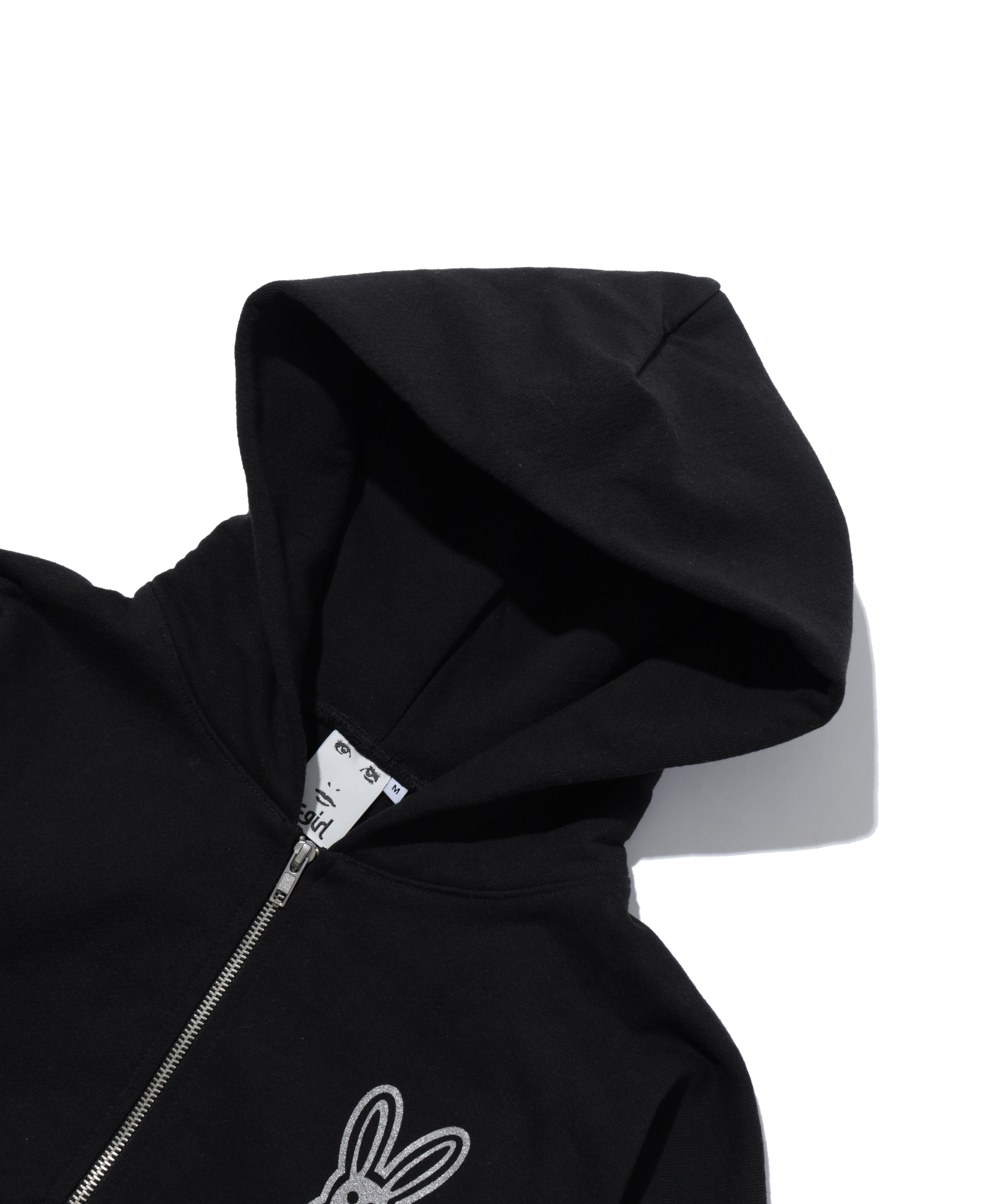 【X-girl】EYELET EMBROIDERY ZIP UP SWEAT H BUNNY ZIP HOODIE – X-girl