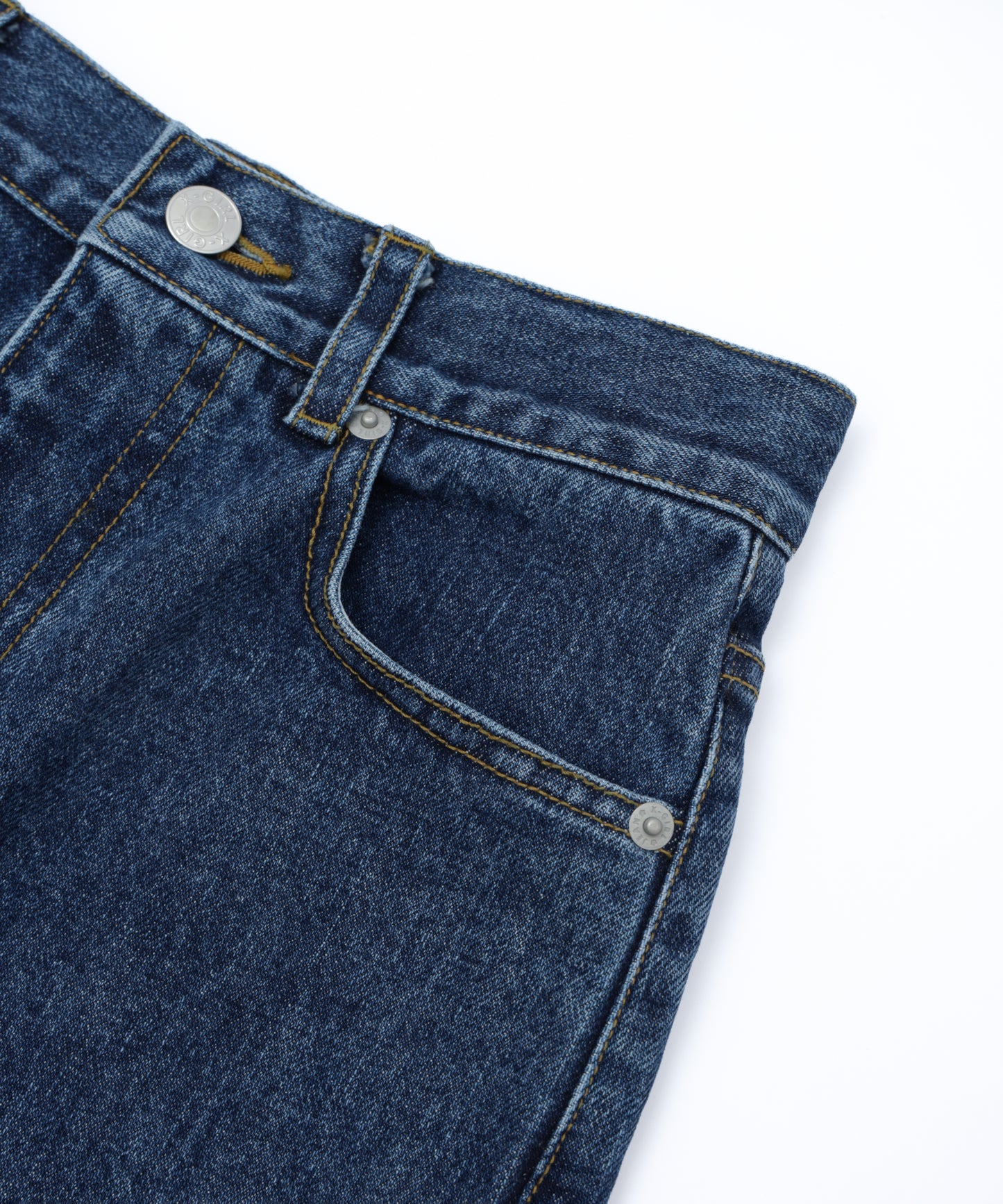 Zipper Denim Long Pants