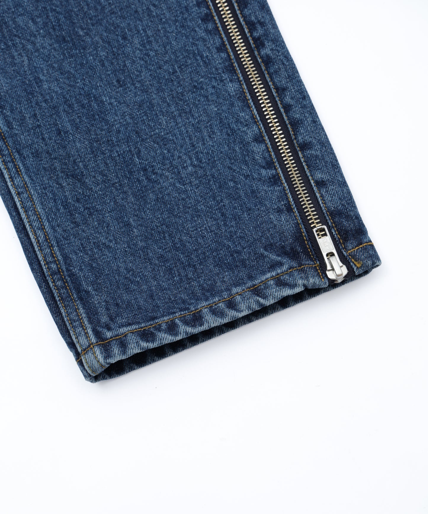 Zipper Denim Long Pants