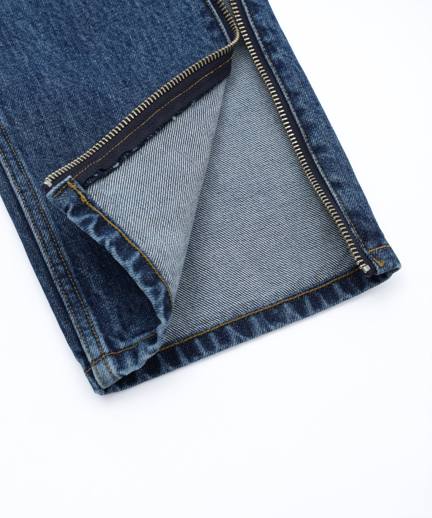 Zipper Denim Long Pants