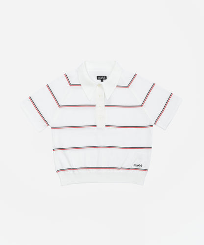 Striped Knitted S/S Polo