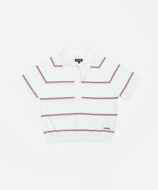 Striped Knitted S/S Polo