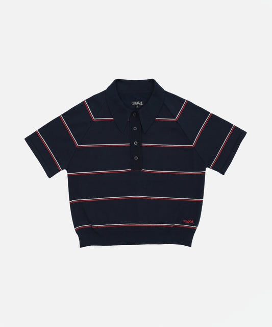Striped Knitted S/S Polo