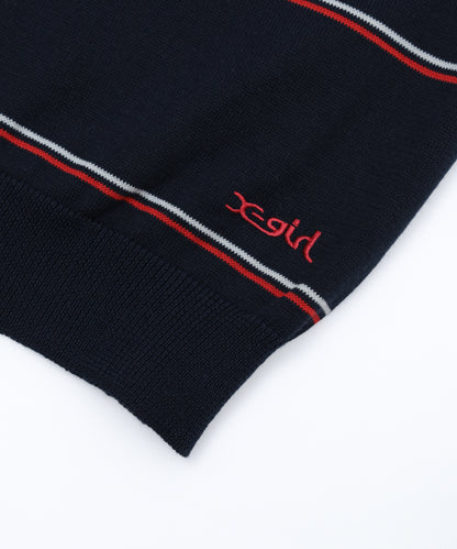 Striped Knitted S/S Polo