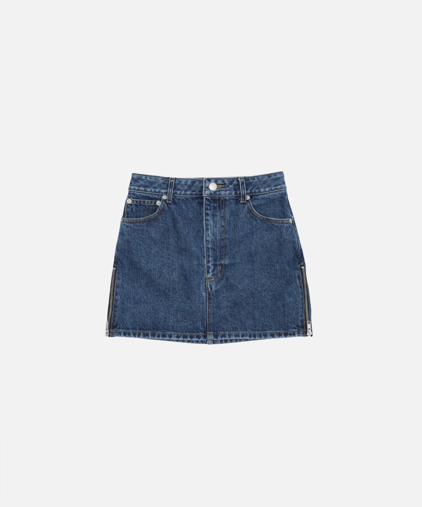 Zipper Denim Skirt