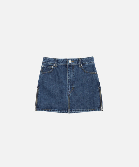 Zipper Denim Skirt