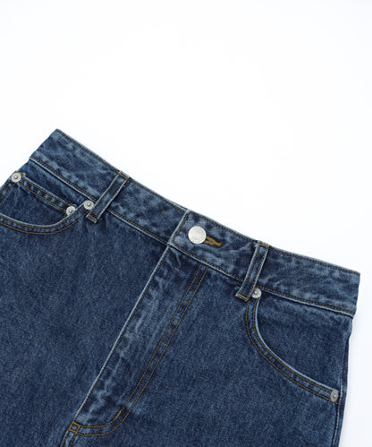 Zipper Denim Skirt