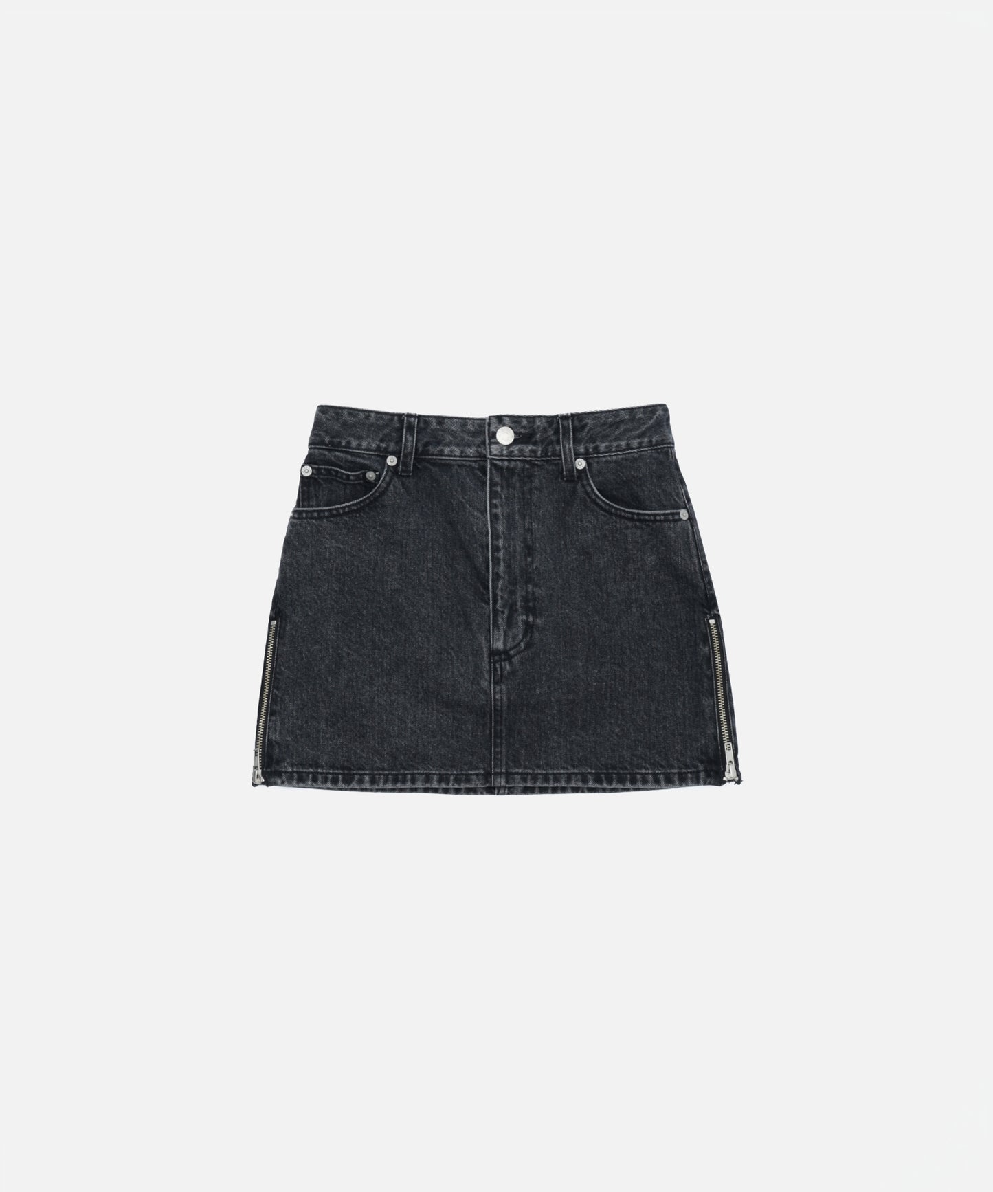 Zipper Denim Skirt