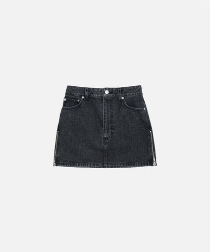 Zipper Denim Skirt