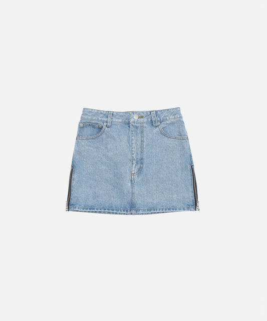 Zipper Denim Skirt