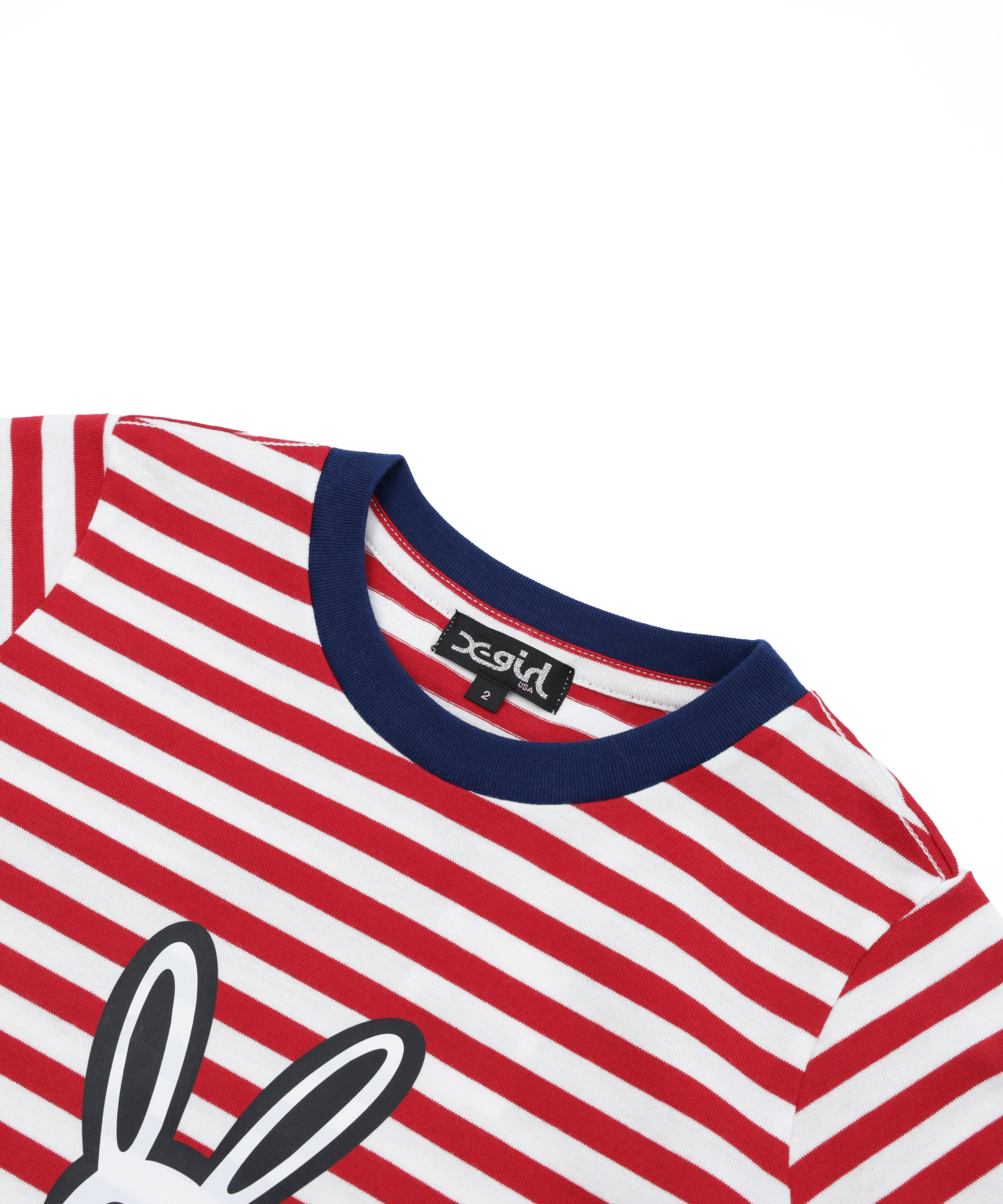 Bunny Ringer Striped S/S Tee – X-girl