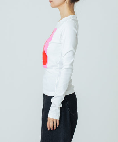 FACE POSTER L/S FITTED TEE