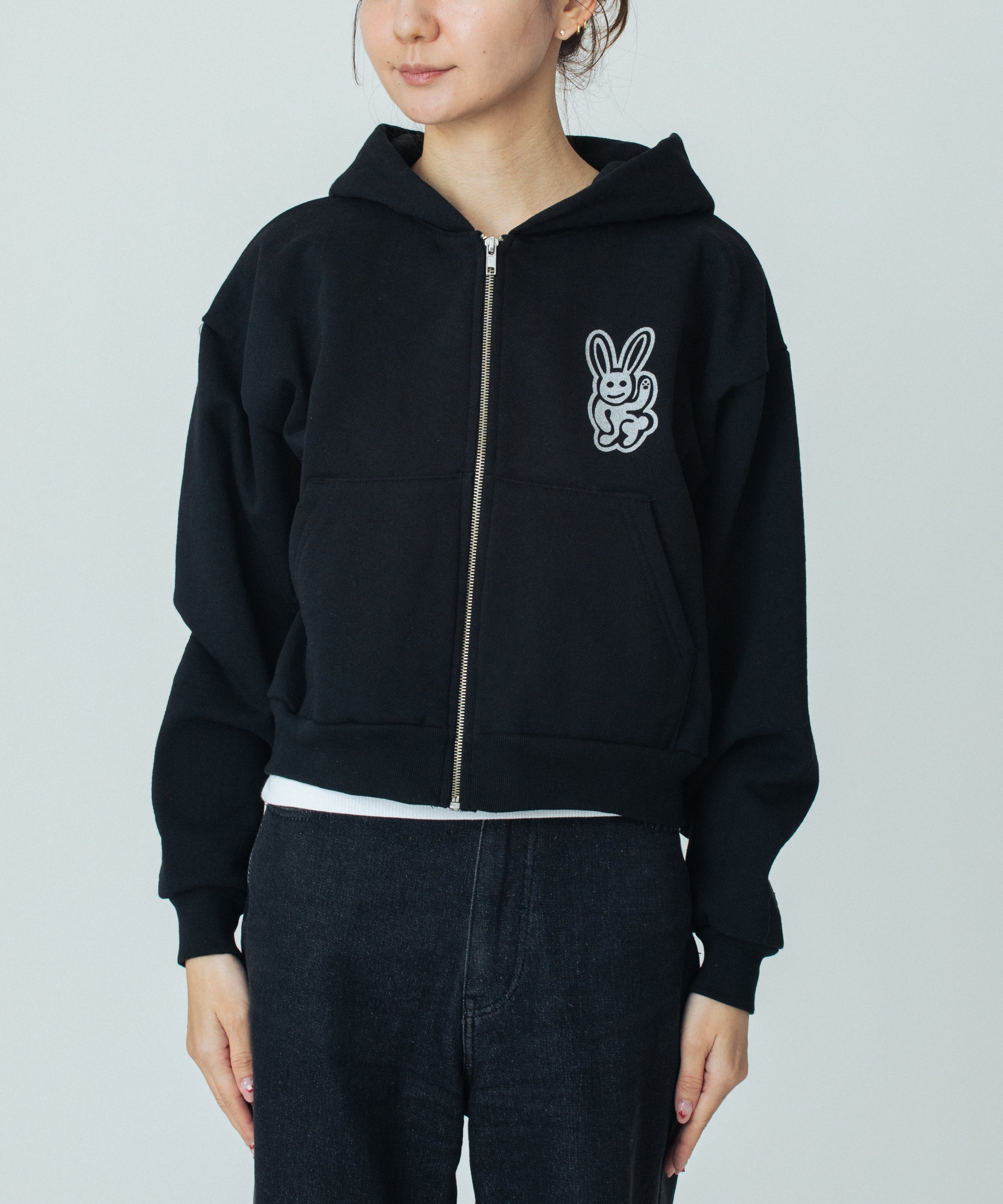 トップス shushucherry Bunny hood 2-way zip-up BUNNY ZIP HOODIE – X-girl