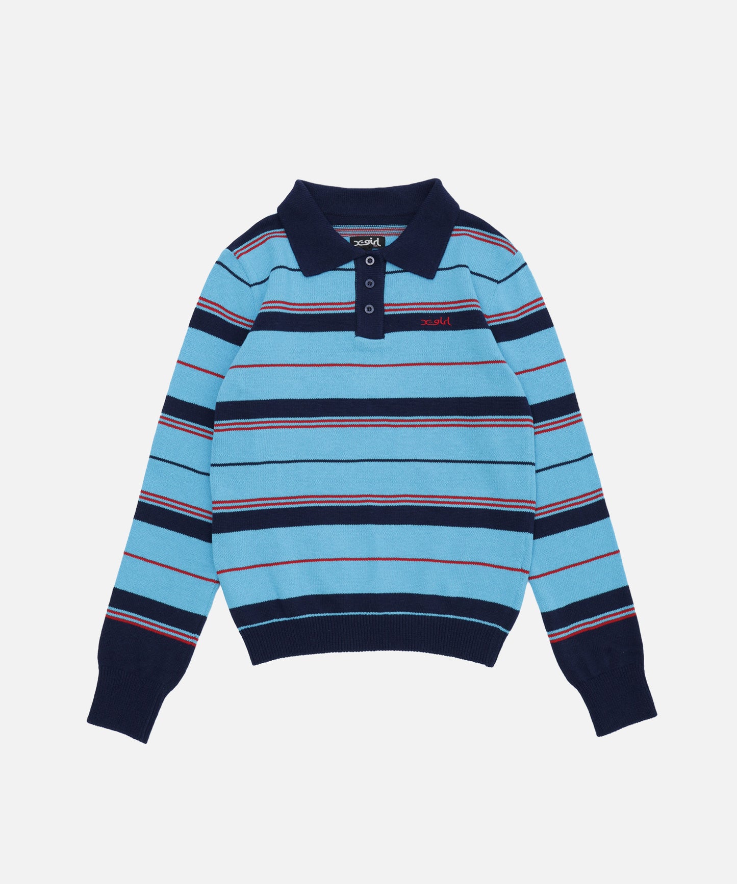 Striped Knitted L/S Polo