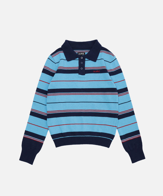 Striped Knitted L/S Polo