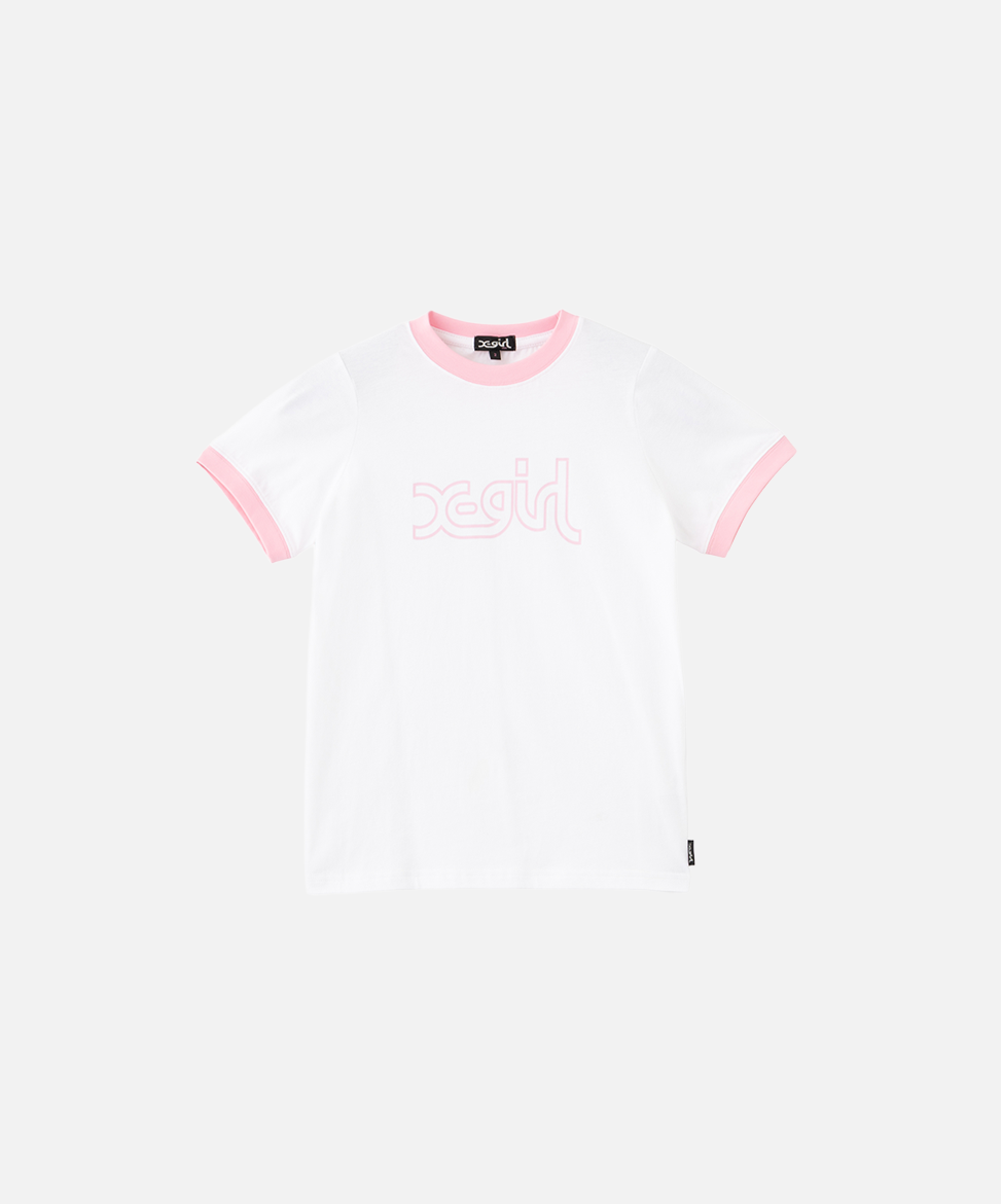 X-girl Logo Ringer S/S Tee