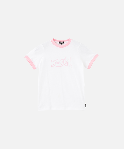X-girl Logo Ringer S/S Tee